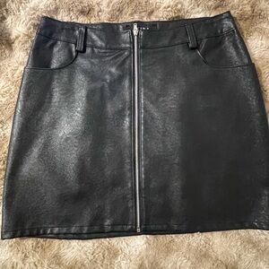 AKIRA Black Faux Leather Mini Skirt